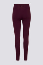 Chic Soft Active V-Waist Leggings in Burgundy