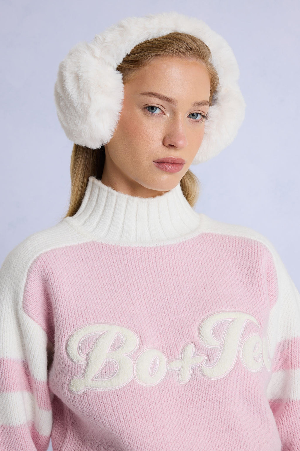 Chic Faux-Fur Earmuffs in Ice