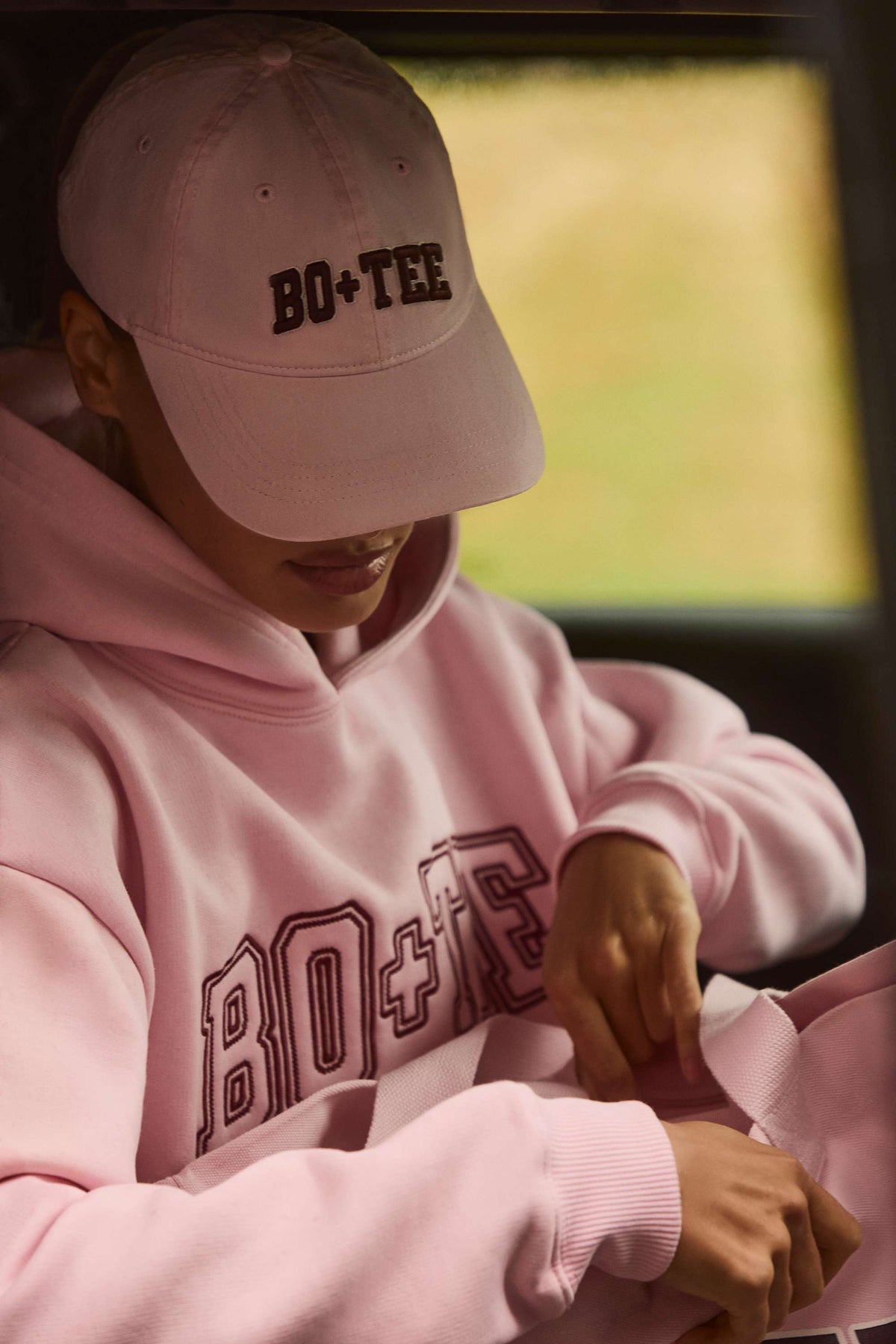 Chic Baseball Cap in Powder Pink