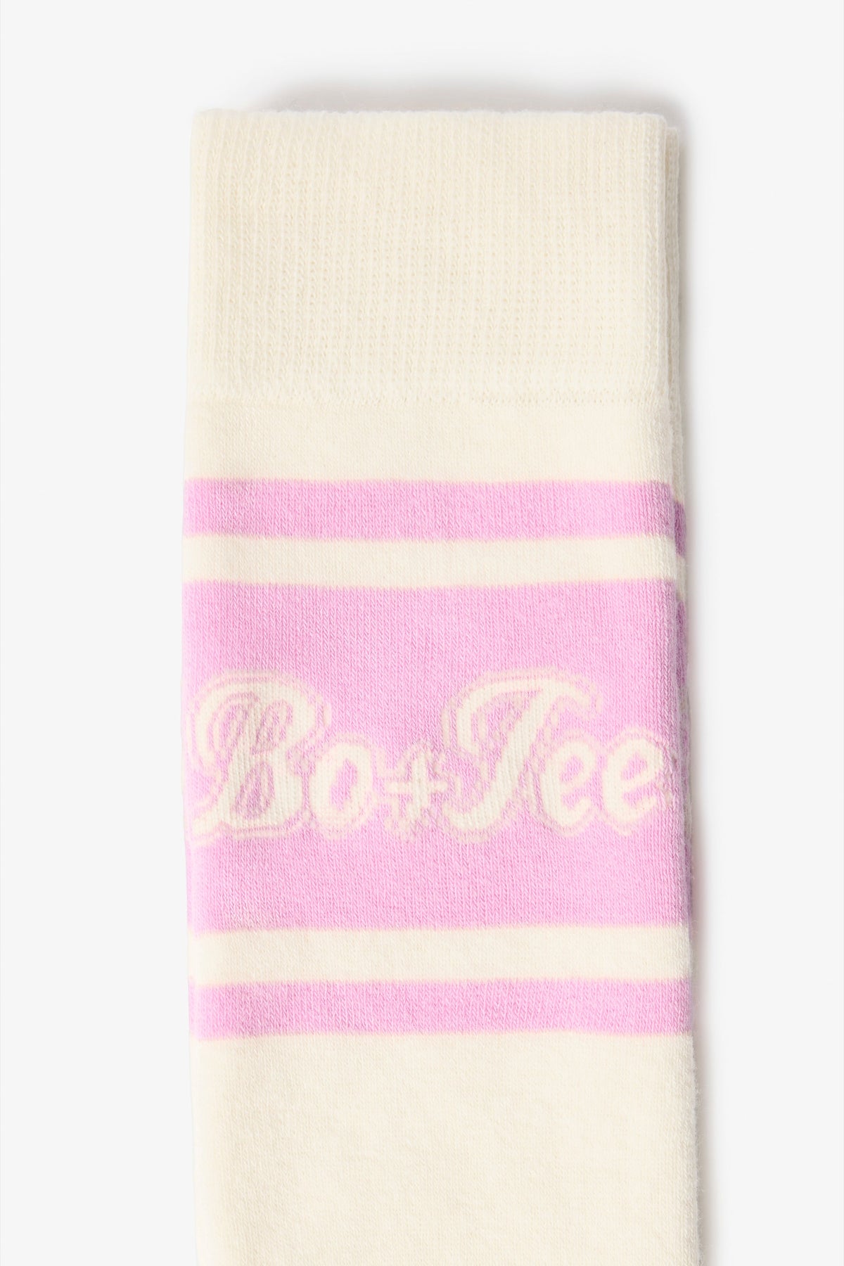 Chic Cotton Knee-High Ski Socks in Powder Pink