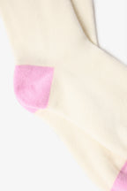 Chic Cotton Knee-High Ski Socks in Powder Pink