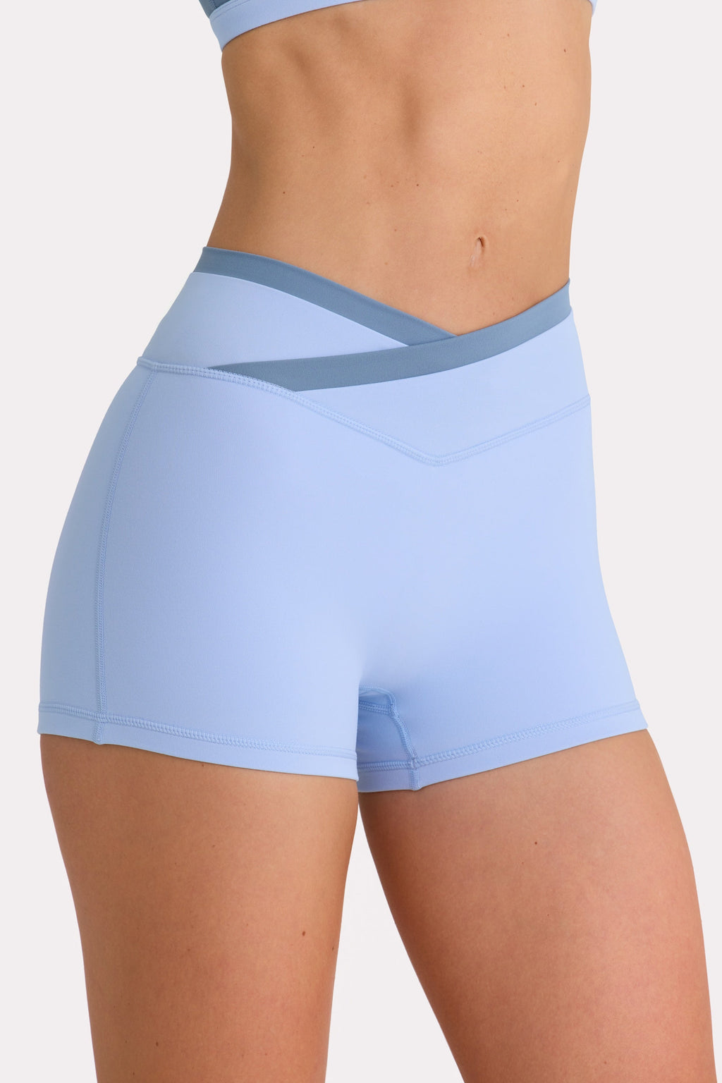 Chic Soft Active Shorts in Sky