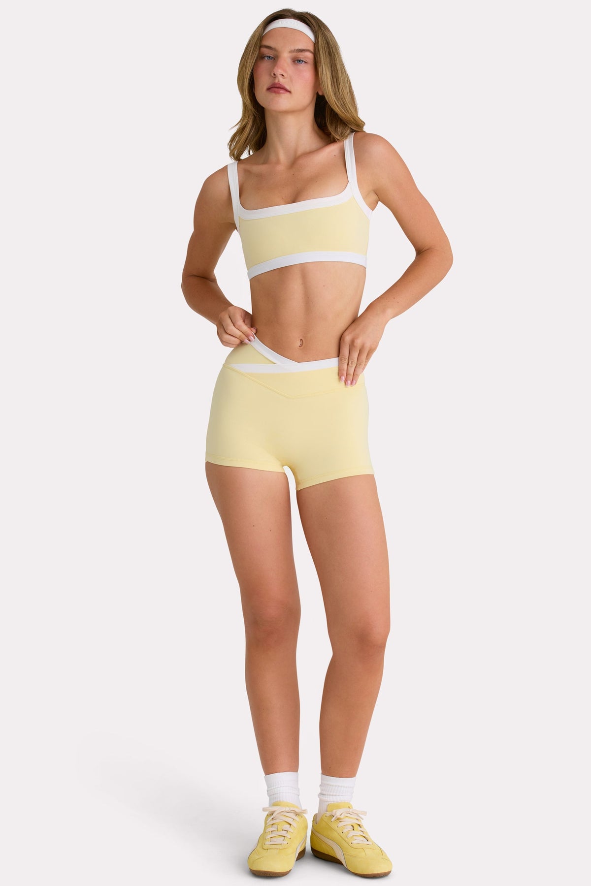 Chic Soft Active Shorts in Lemon
