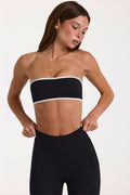 Chic Soft Active Bandeau Sports Bra in Black