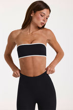 Chic Soft Active Bandeau Sports Bra in Black