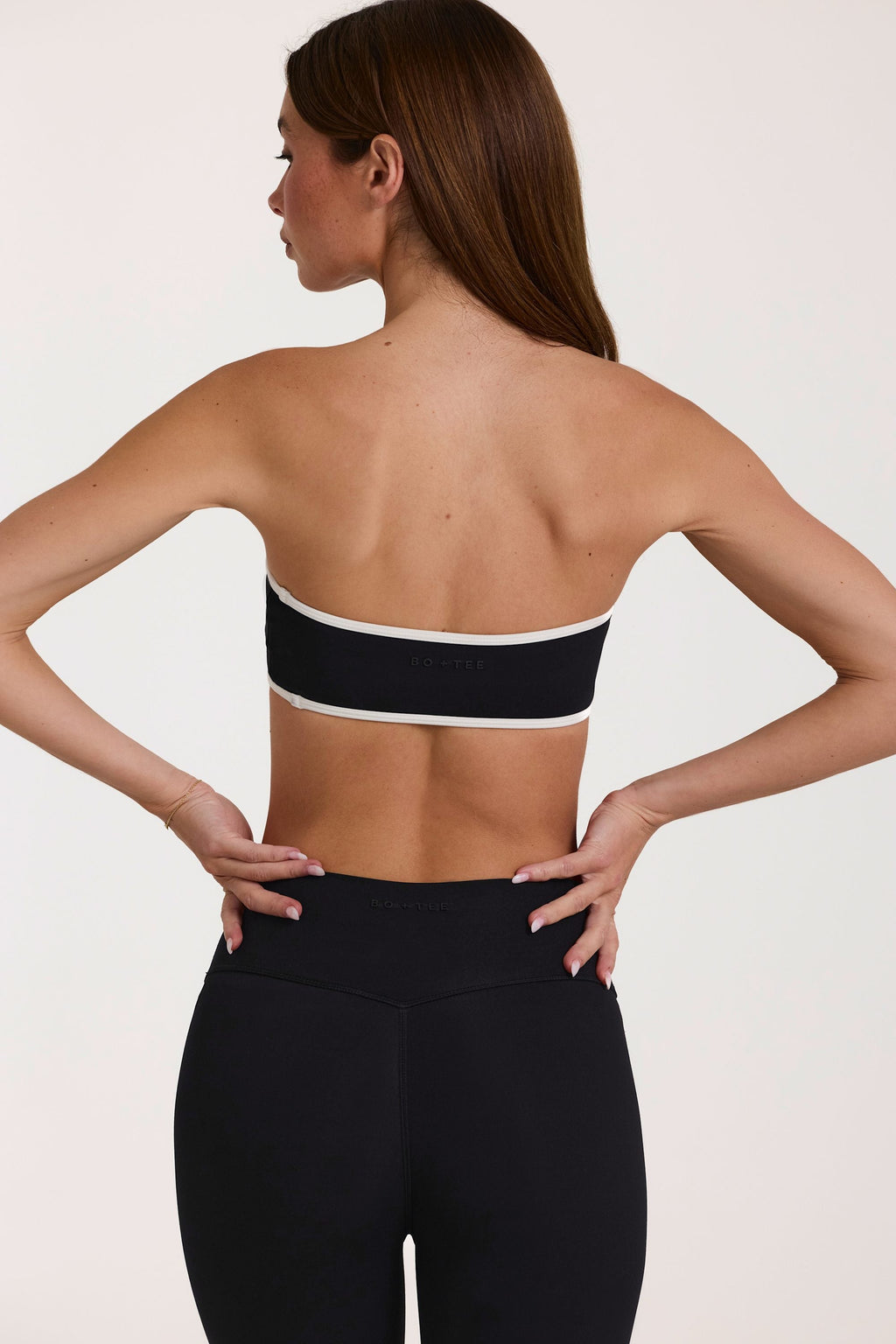 Chic Soft Active Bandeau Sports Bra in Black