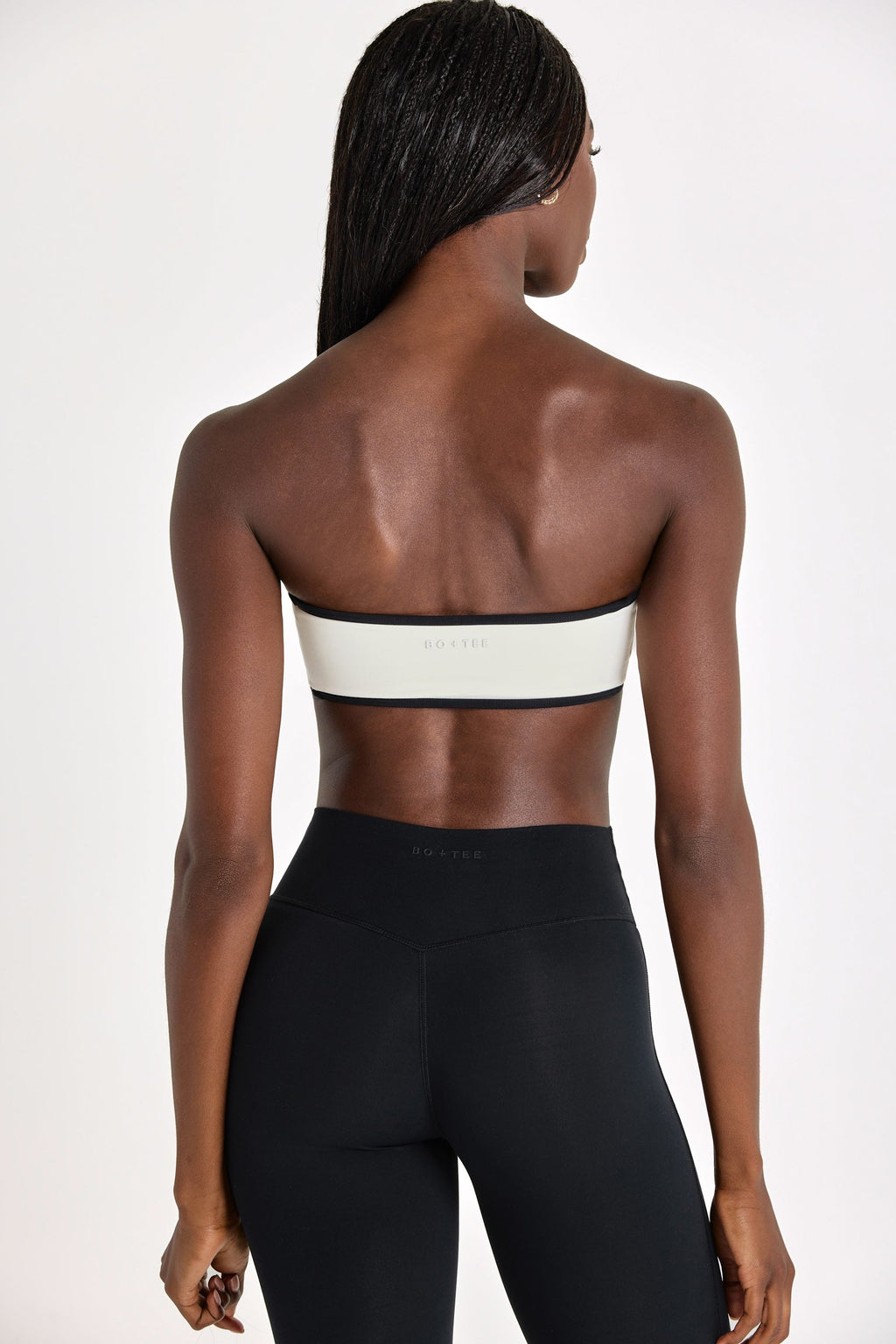 Chic Soft Active Bandeau Sports Bra in Ivory