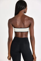 Chic Soft Active Bandeau Sports Bra in Ivory