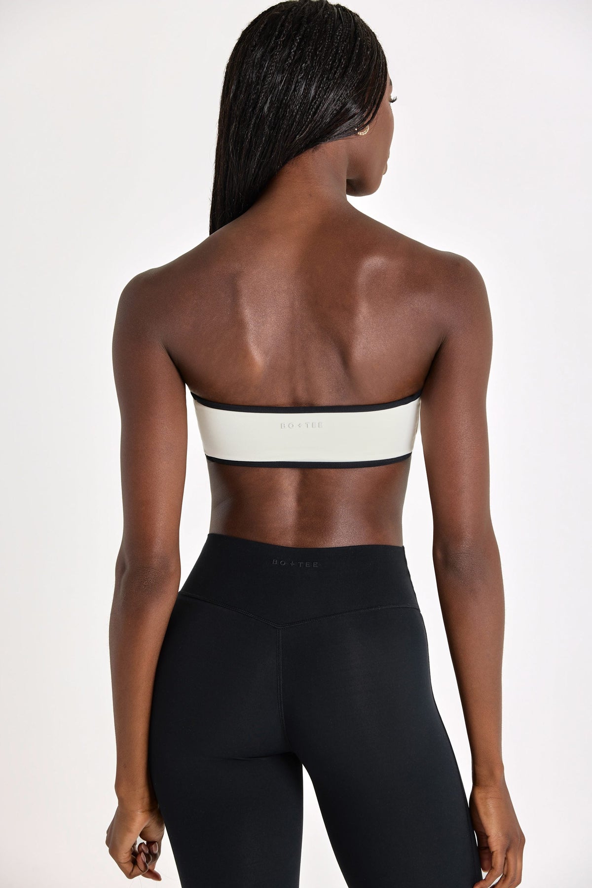 Chic Soft Active Bandeau Sports Bra in Ivory
