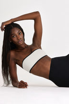 Chic Soft Active Bandeau Sports Bra in Ivory