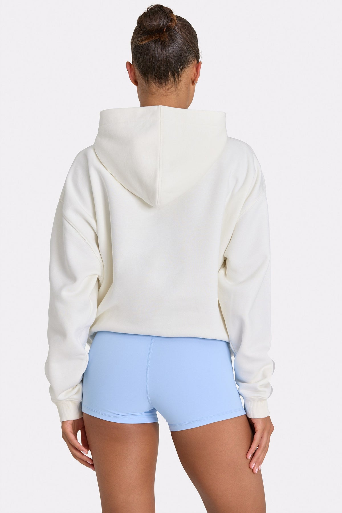 Chic Oversized Applique Hoodie in Coconut