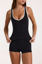 Chic Soft Active Tank Top in Black