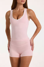 Chic Soft Active Tank Top in Blush Marl