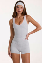 Chic Soft Active Tank Top in Grey Marl
