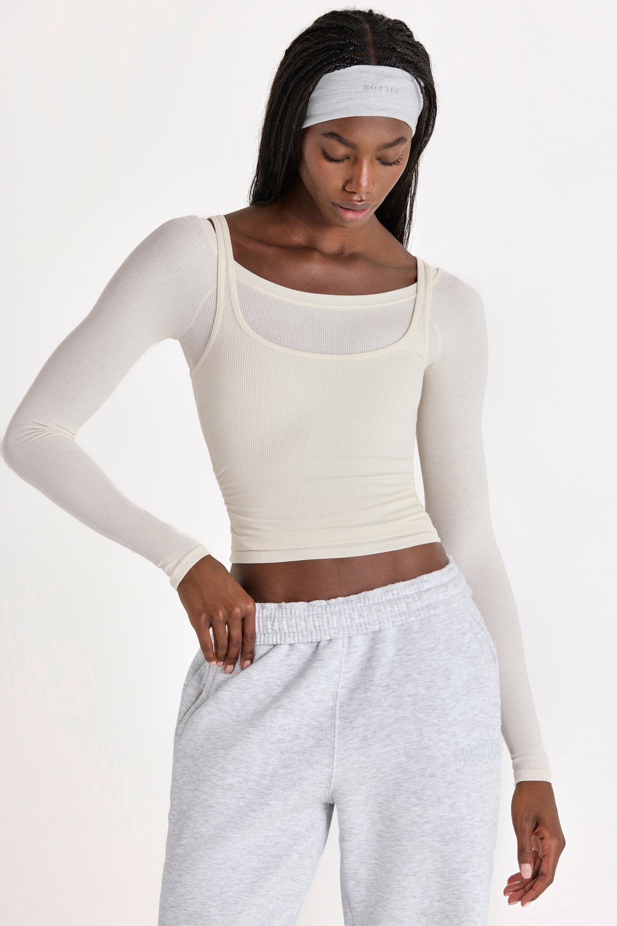 Chic ButterCloud Layered Top in Coconut