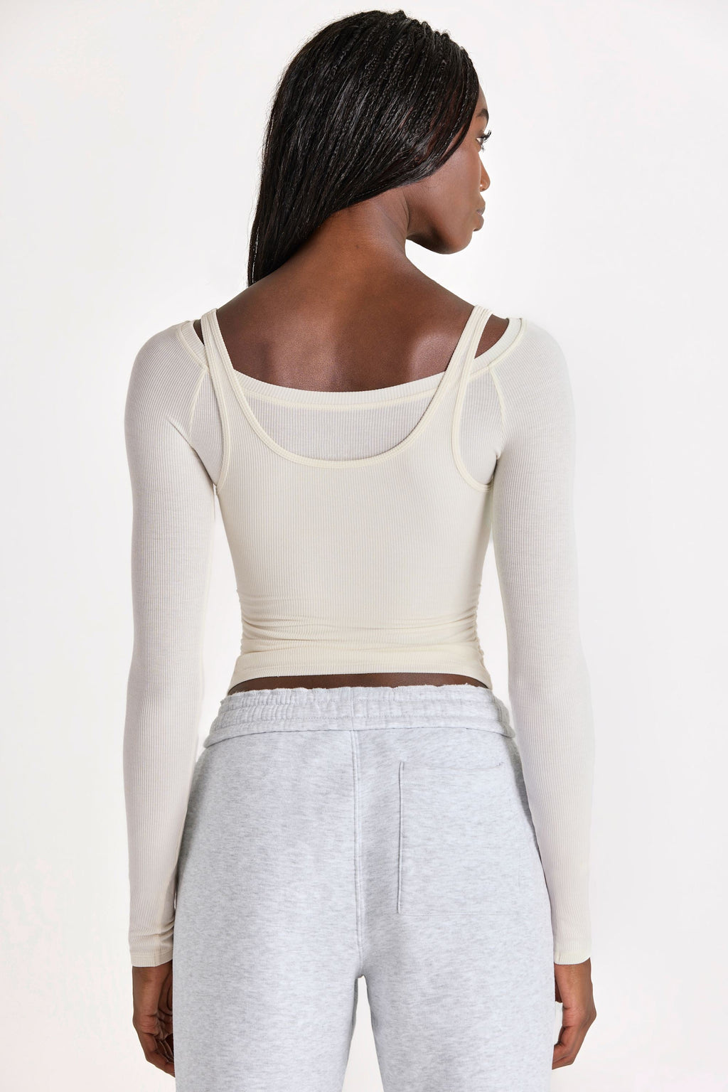 Chic ButterCloud Layered Top in Coconut