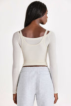 Chic ButterCloud Layered Top in Coconut