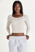 Chic ButterCloud Layered Top in Coconut