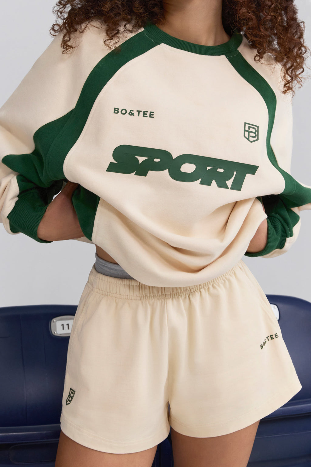 Chic Soft Cotton Jersey Elasticated Mini Shorts in Marble