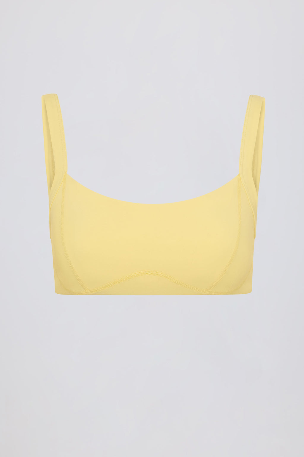 Chic Soft Active Seam-Detail Sports Bra in Lemon