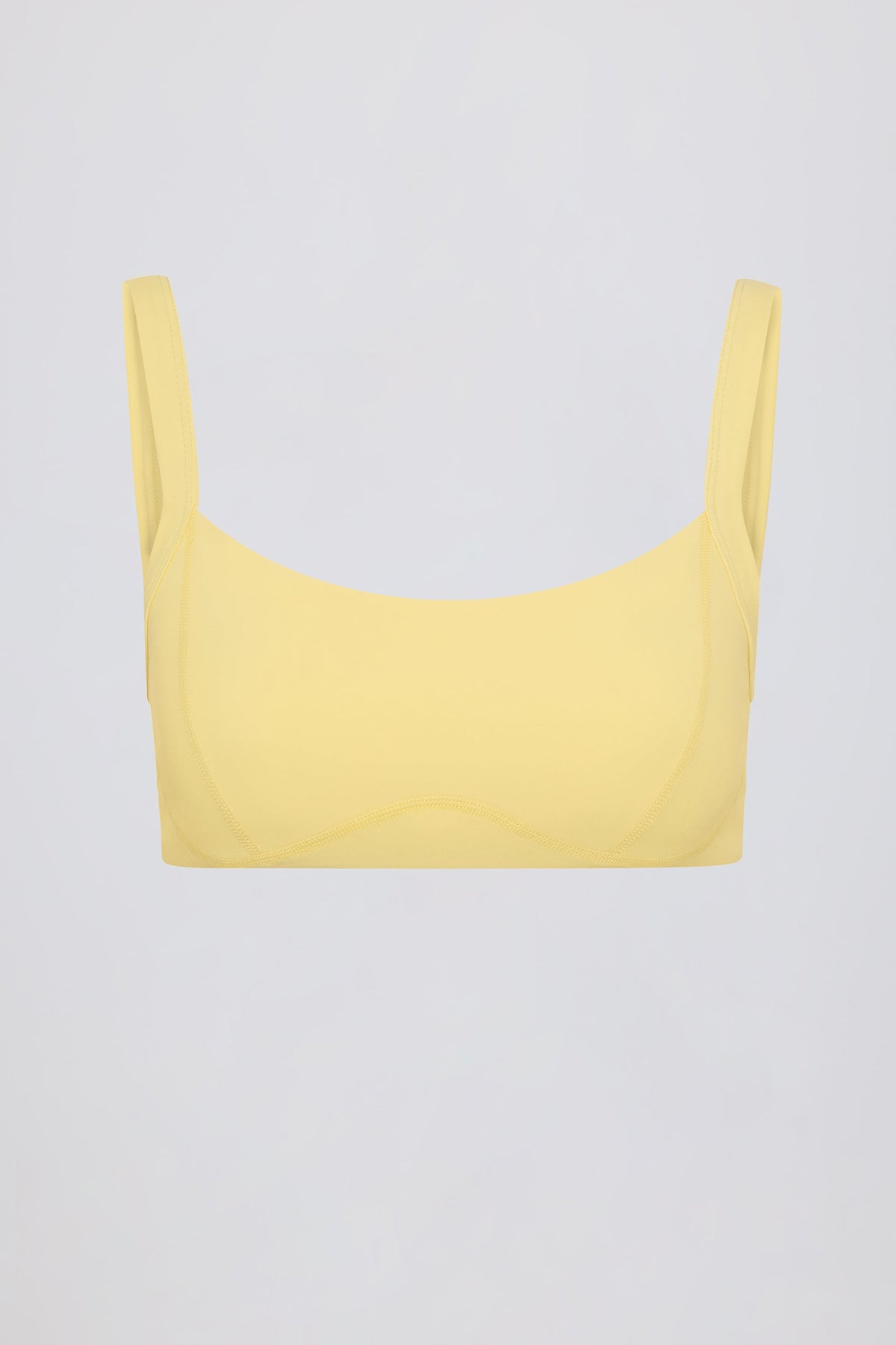 Chic Soft Active Seam-Detail Sports Bra in Lemon