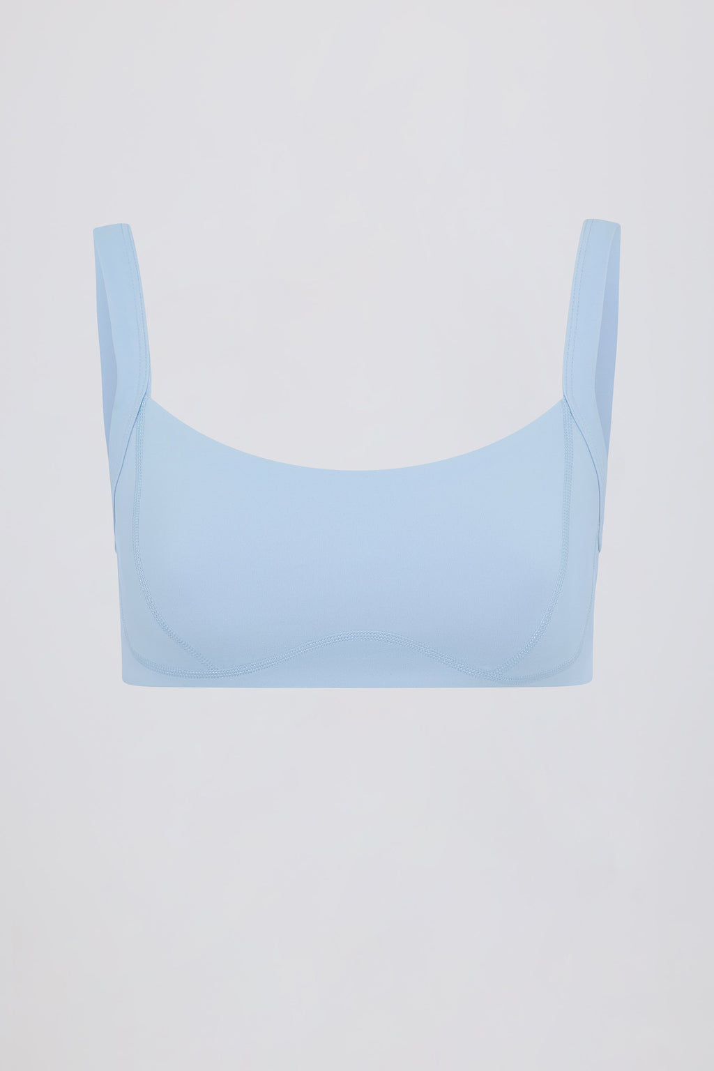 Chic Soft Active Seam-Detail Sports Bra in Sky