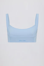 Chic Soft Active Seam-Detail Sports Bra in Sky