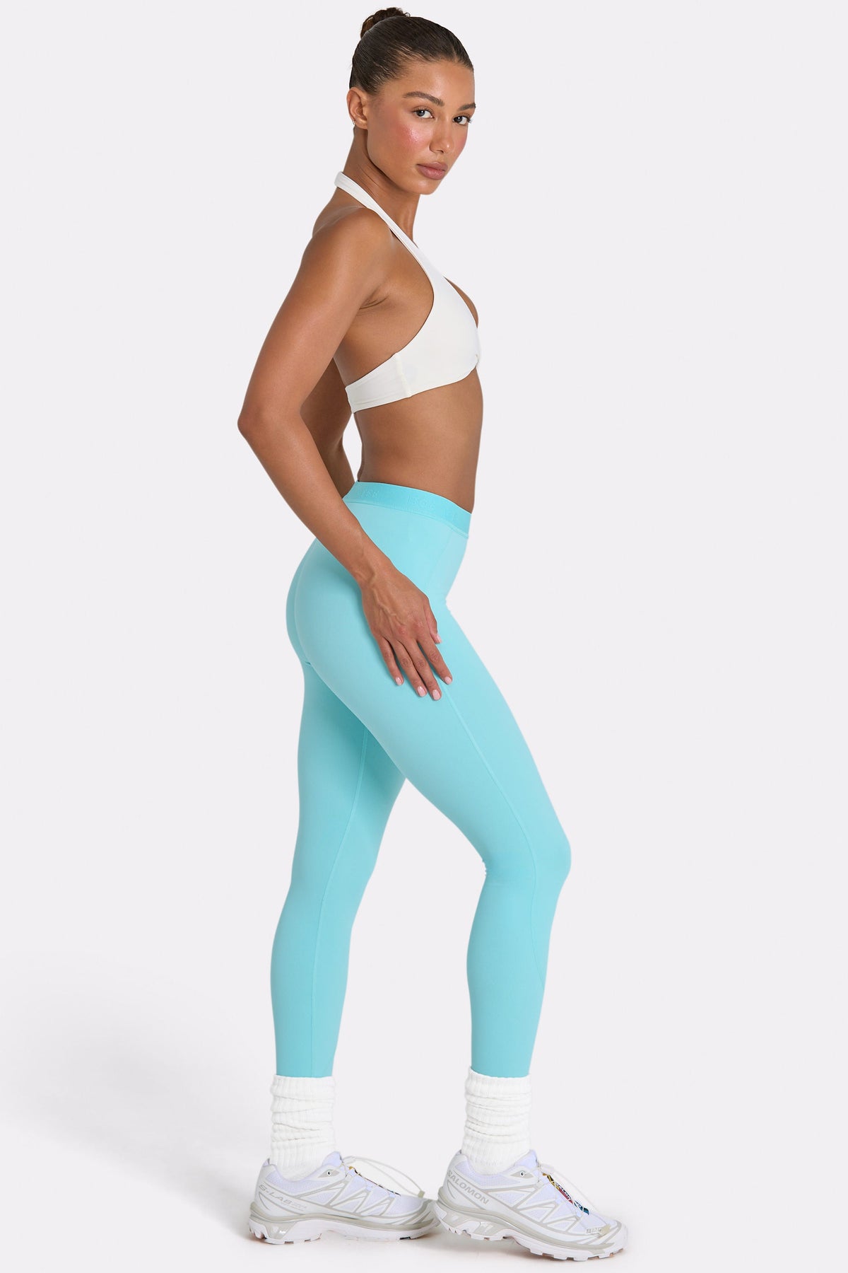 Chic Soft Active Leggings in Aqua