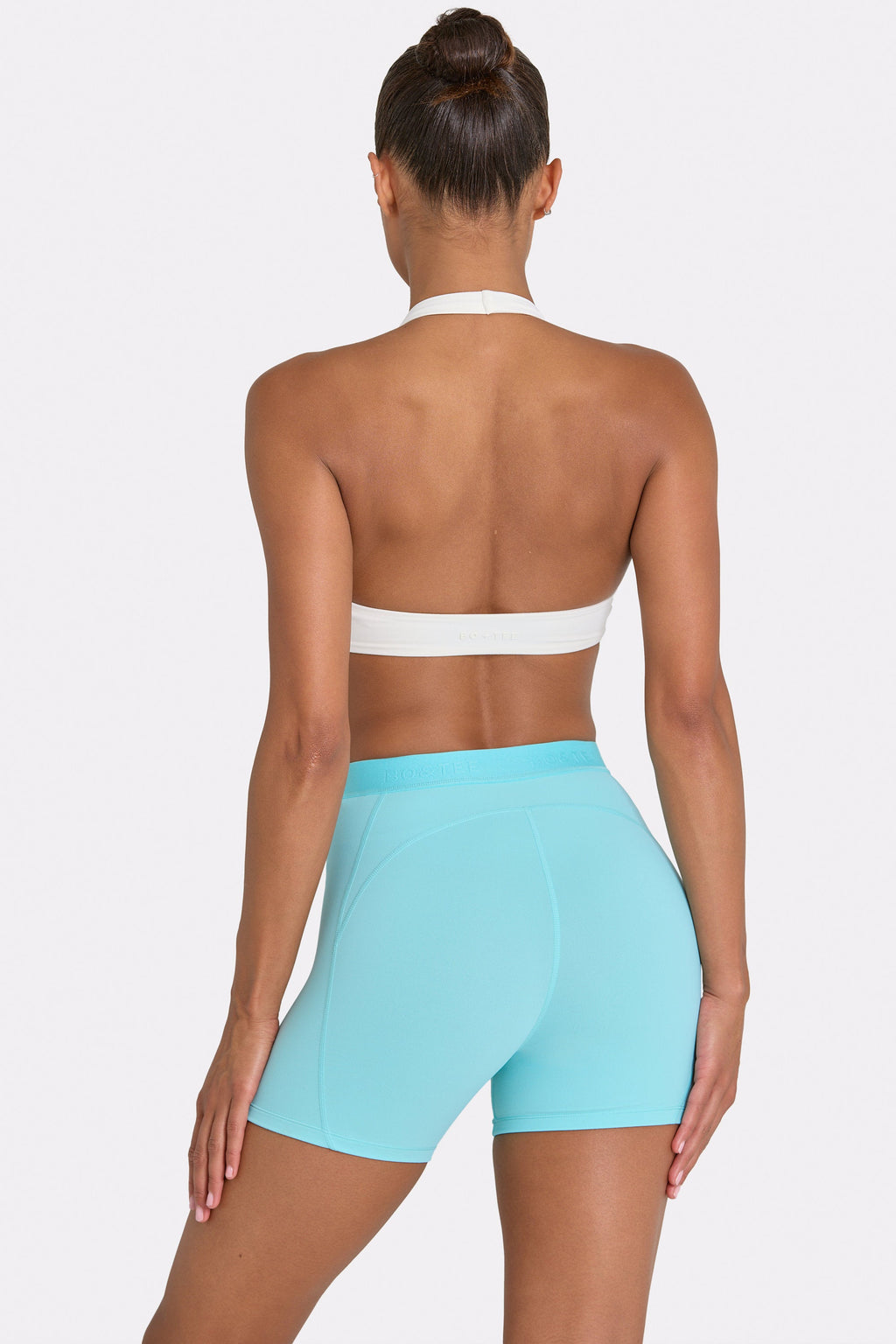 Chic Soft Active Mini Shorts in Aqua
