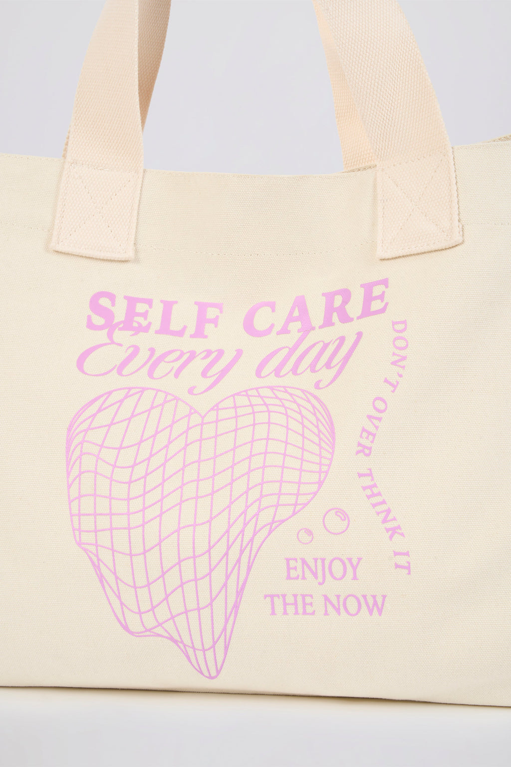 Chic Oversized Canvas Tote Bag in Egg Shell