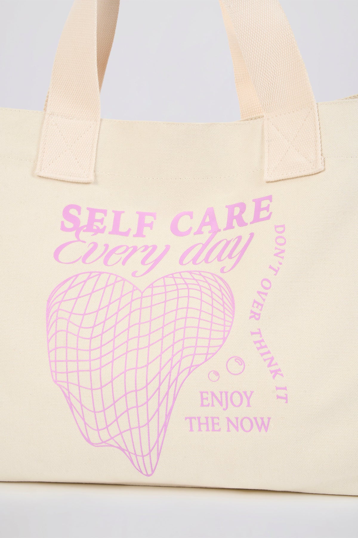 Chic Oversized Canvas Tote Bag in Egg Shell