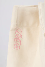 Chic Oversized Canvas Tote Bag in Egg Shell