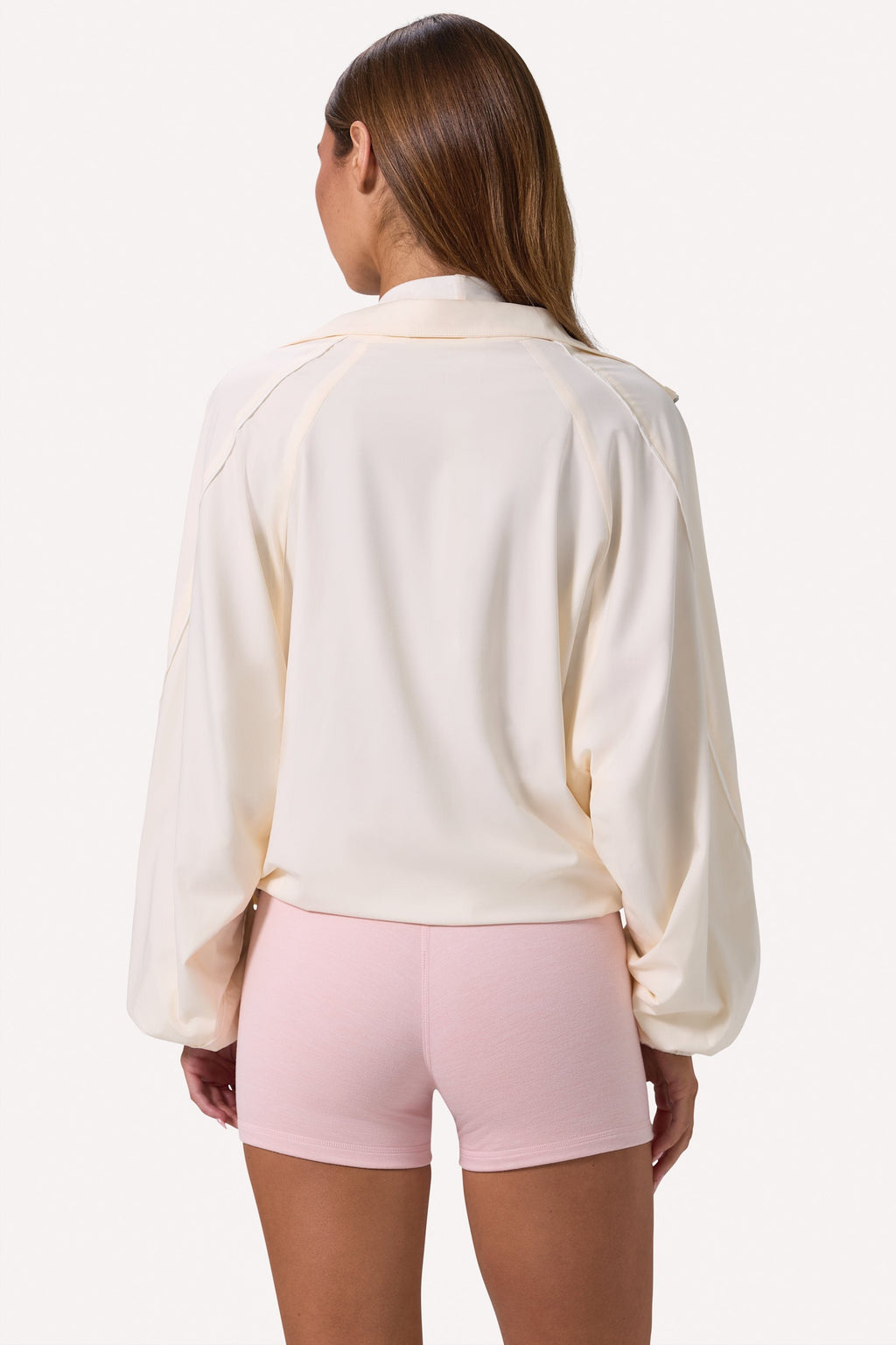 Chic Oversized Track Jacket in White