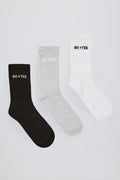 Chic Ribbed Crew Sock Bundle in Multi