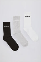 Chic Ribbed Crew Sock Bundle in Multi