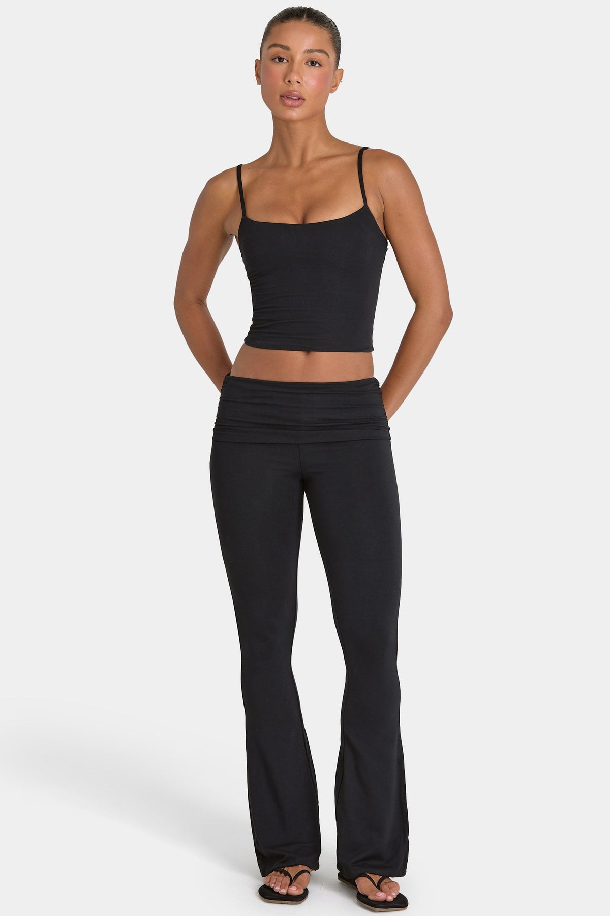 Chic ButterCloud Crop Tank Top in Black