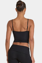 Chic ButterCloud Crop Tank Top in Black