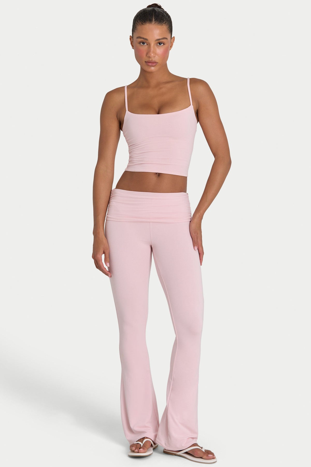 Chic ButterCloud Crop Tank Top in Blush