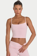 Chic ButterCloud Crop Tank Top in Blush