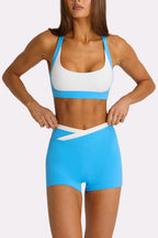 Chic Soft Active High-Impact Sports Bra in Electric Blue