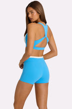 Chic Soft Active High-Impact Sports Bra in Electric Blue