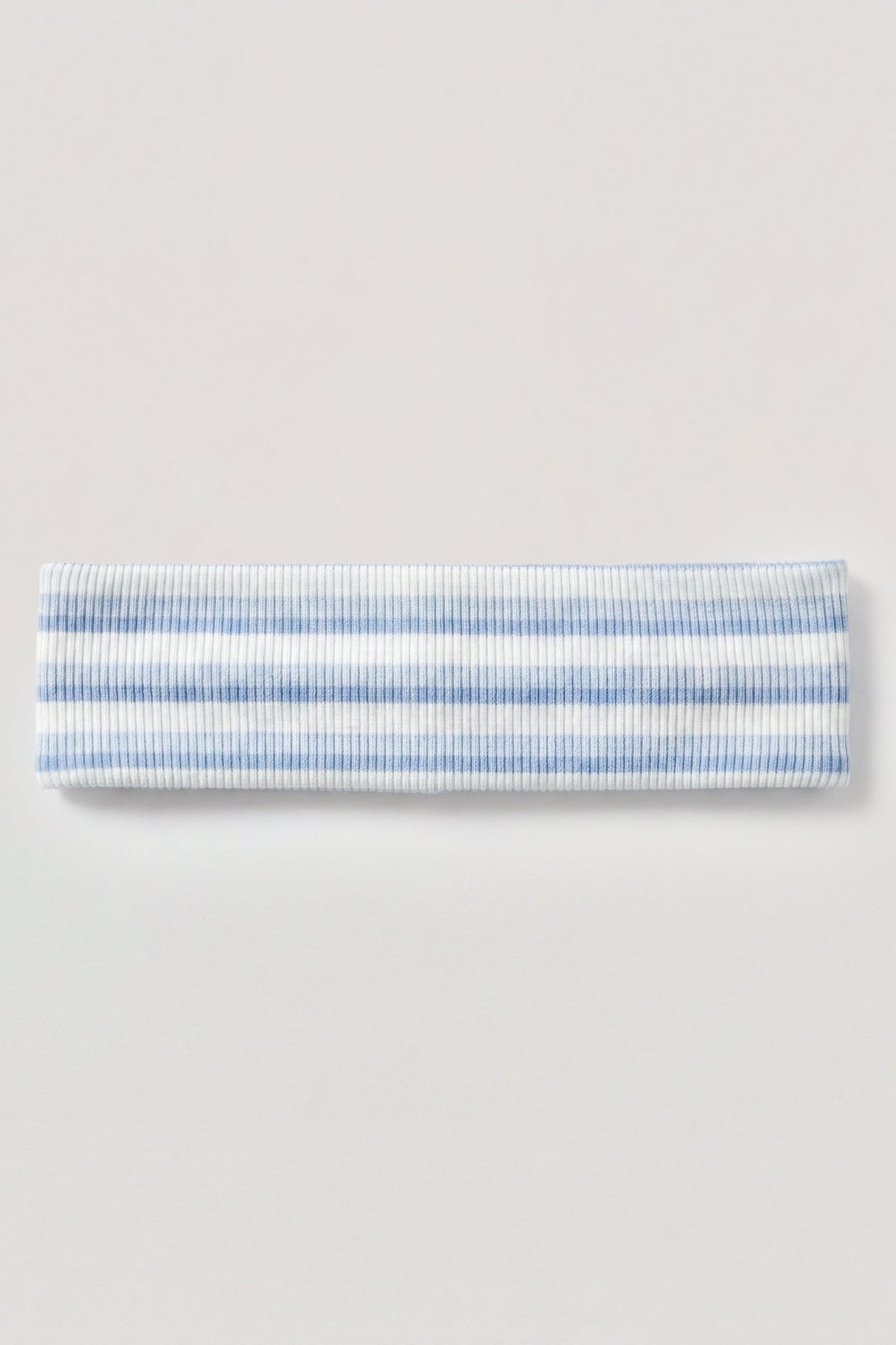 Chic Ribbed Jersey Headband in Blue Stripe