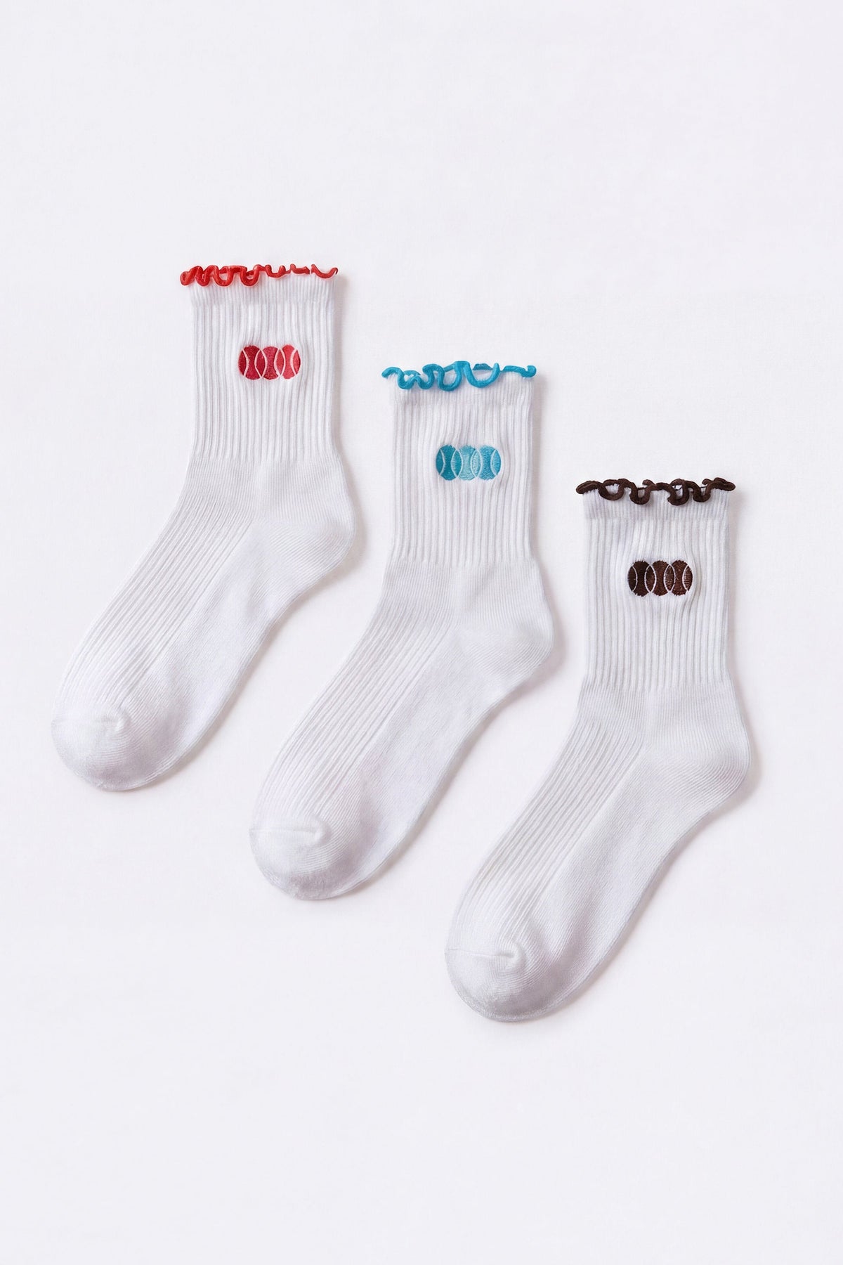 Chic 3-Pack Socks Bundle in White Multi