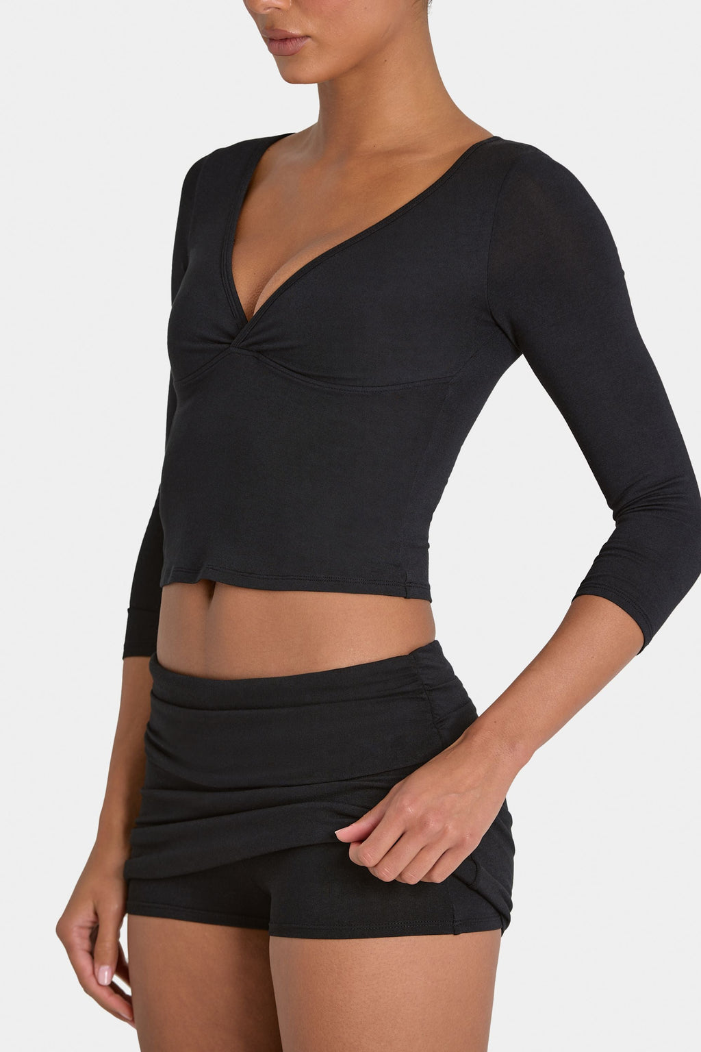 Chic ButterCloud Skort in Black