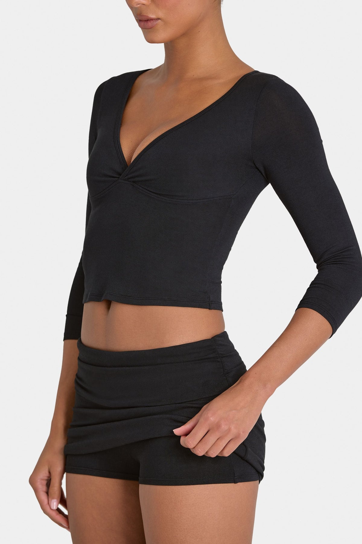 Chic ButterCloud Skort in Black