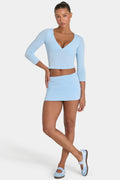 Chic ButterCloud Skort in Sky