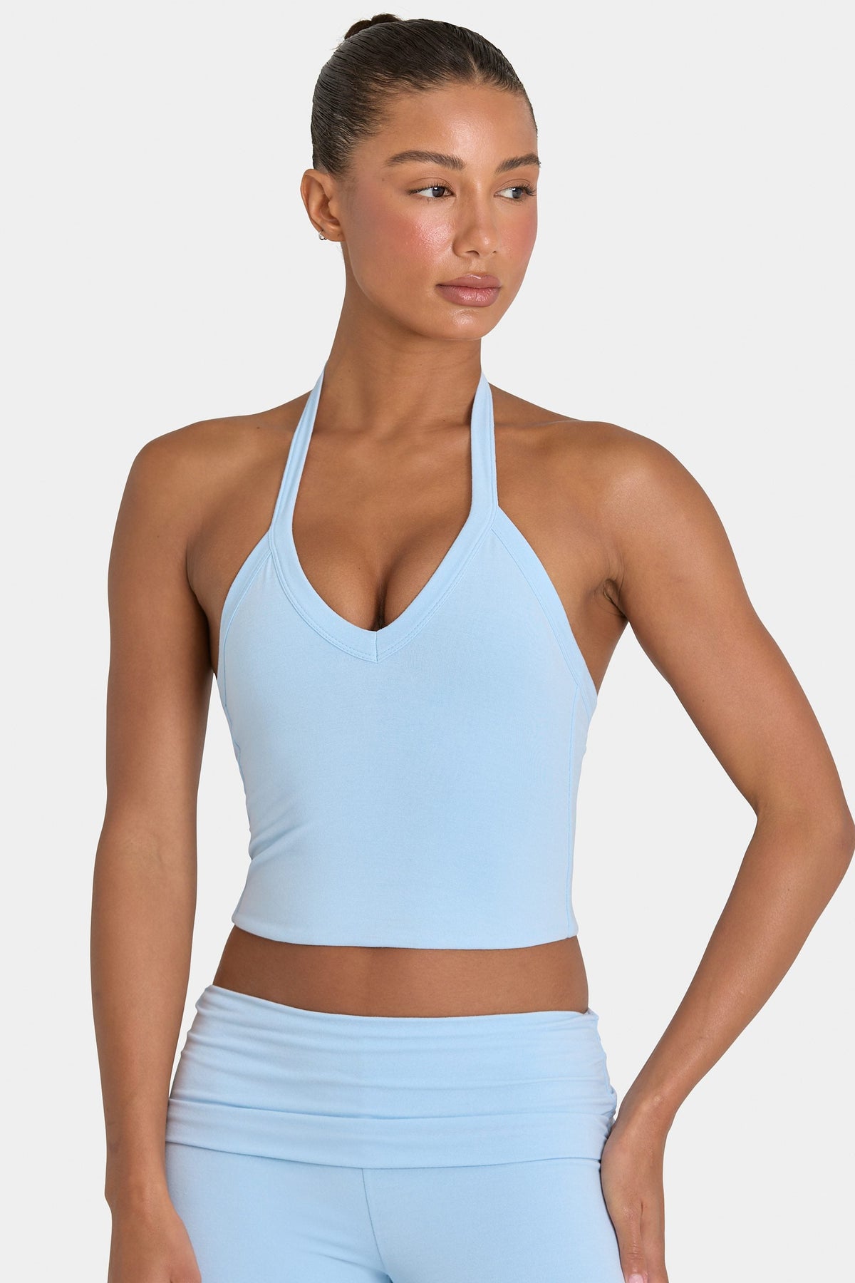 Chic ButterCloud Crop Tank Top in Sky