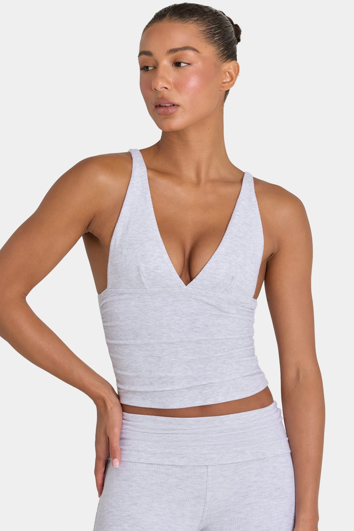 Chic ButterCloud Tank Top in Grey Marl