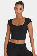 Chic ButterCloud Crop Top in Black