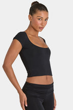 Chic ButterCloud Crop Top in Black